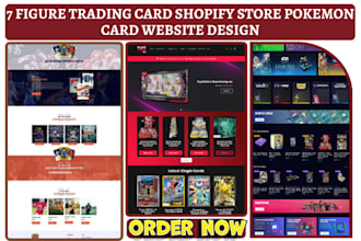design trading card shopify pokémon game sport card store trading card website