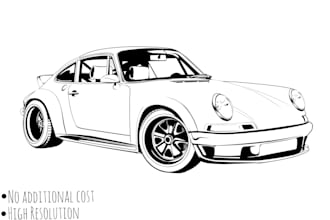 drawing vector line art manual instructions