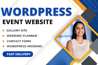 wordpress wedding planner website gallery event contact form