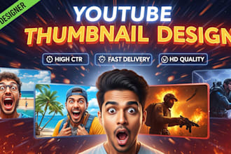 design high CTR youtube thumbnails that get viral