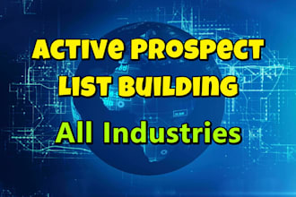 do b2b prospect list building of all industries