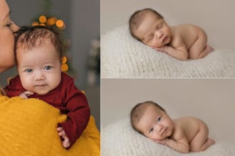 create digital newborn studio photos