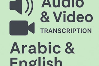 transcribe arabic or english audio or video to text