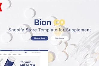 design vitamin and supplement shopify store