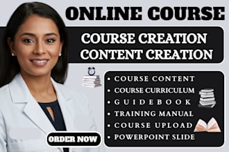 do online course content creation ppt slide course curriculum training manual