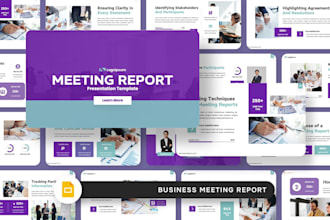design professional modern powerpoint slide for corporate meetings and proposals