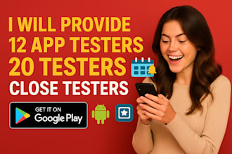test your app for google play closed testing with real 12 testers