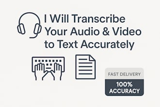 transcribe audio and video to text accurately in english