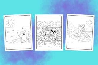 create line art from coloring book pages for kids and adults