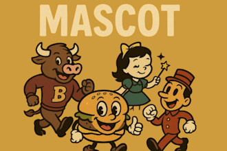mascot logo mascot cartoon character retro vintage mascot real estate mascot art