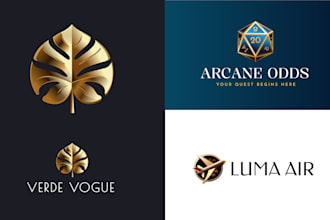 design a golden 3d logo for your business