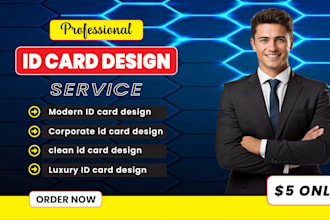 design modern professional corporate id card id badge and stationery