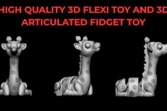 sculpt 3d articulated model flexi toy fidget toy 3d bjd doll for 3d printing