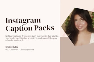 write seo optimisatied captions for social media