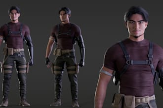 model 3d photorealistic metahuman human avatar design 3d game character humanoid