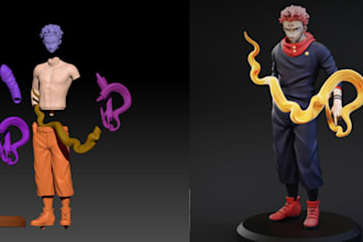 3d print anime,collectibles anime merch,3d character figurine,stl articulate toy