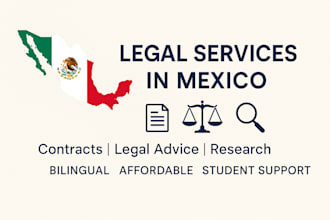 professional legal support and advice for mexico contracts, research and more