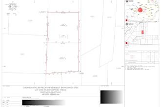 draft  land survey or cadastral plans using autocad