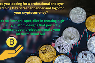 design crypto dex screener banner and logo
