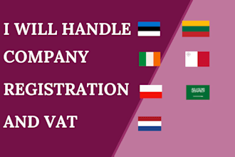 company registration, vat in cyprus, malta, estonia latvia, lithuania, poland