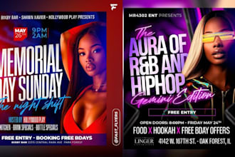 create event flyer, party flyer designs, design dj flyer, club flyer for event