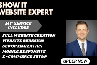 do wix webesite design and redesign and customize showit website for you