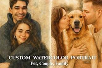create a custom water color portrait from your photo