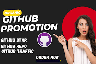 do organic github promotion to gain stars fork repo and traffic