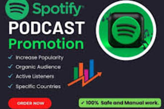 do spotify podcast promotion music promotion grow new spotify  podcast audience