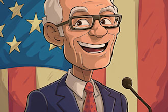 draw political cartoons illustrations