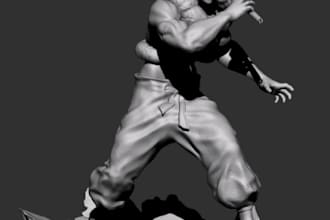 make 3d digital statues,toy prototype for 3d printing,anime figures 3d model,stl
