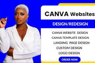 build canva website design landing page website design