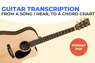 transcribe guitar chords from a song into a PDF chart