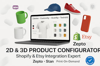 do zakeke customily kickflip teeinblue shopify etsy 3d 2d product configurator