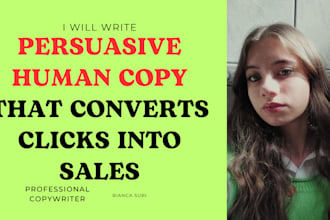persuasive human copy that converts to sell more