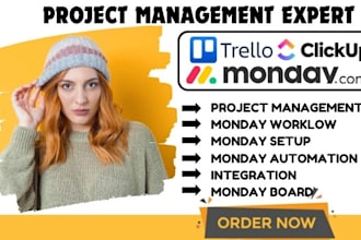 setup monday crm monday project management monday board, automation clickup