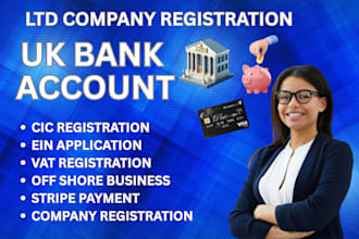 do canada us uk company llc ltd cic ein registration in with utr bank account