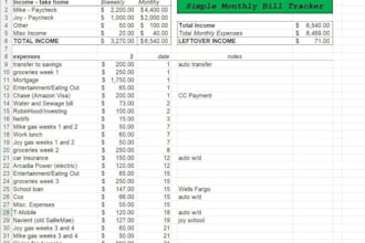 design an easy to use budgeting system to trace your finance
