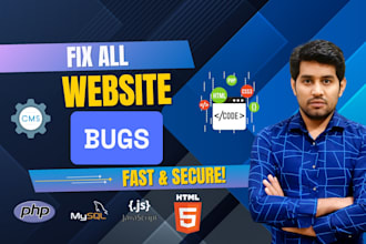fix website bugs, optimize speed, and secure your website professionally