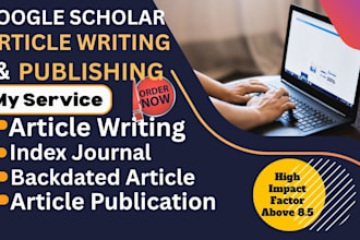 write backdate publish research articles in google scholar peer reviewed journal