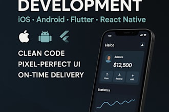 develop native and crossplatform apps flutter, ios, android