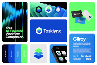create minimalist business logo design, brand identity kit and brand guidelines
