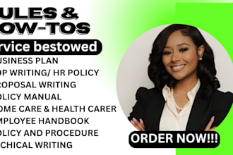 write heathcare, homecare,group care,staffing agency policy and procedure manual