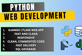 build full stack web applications using django or flask