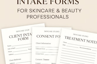 create client intake forms for skincare and beauty professionals