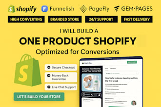 build one product shopify dropshipping store replo gempage pagefly and funnelish