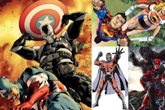 draw superhero comic book marvel dc style character comic cover graphic novel