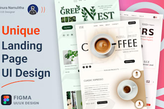 design figma landing page, website UI, and responsive web mockup