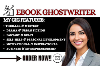 do fiction book ghostwriting, romance book ghostwriter, self help, ebook writing