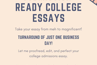proofread and edit college admissions essays